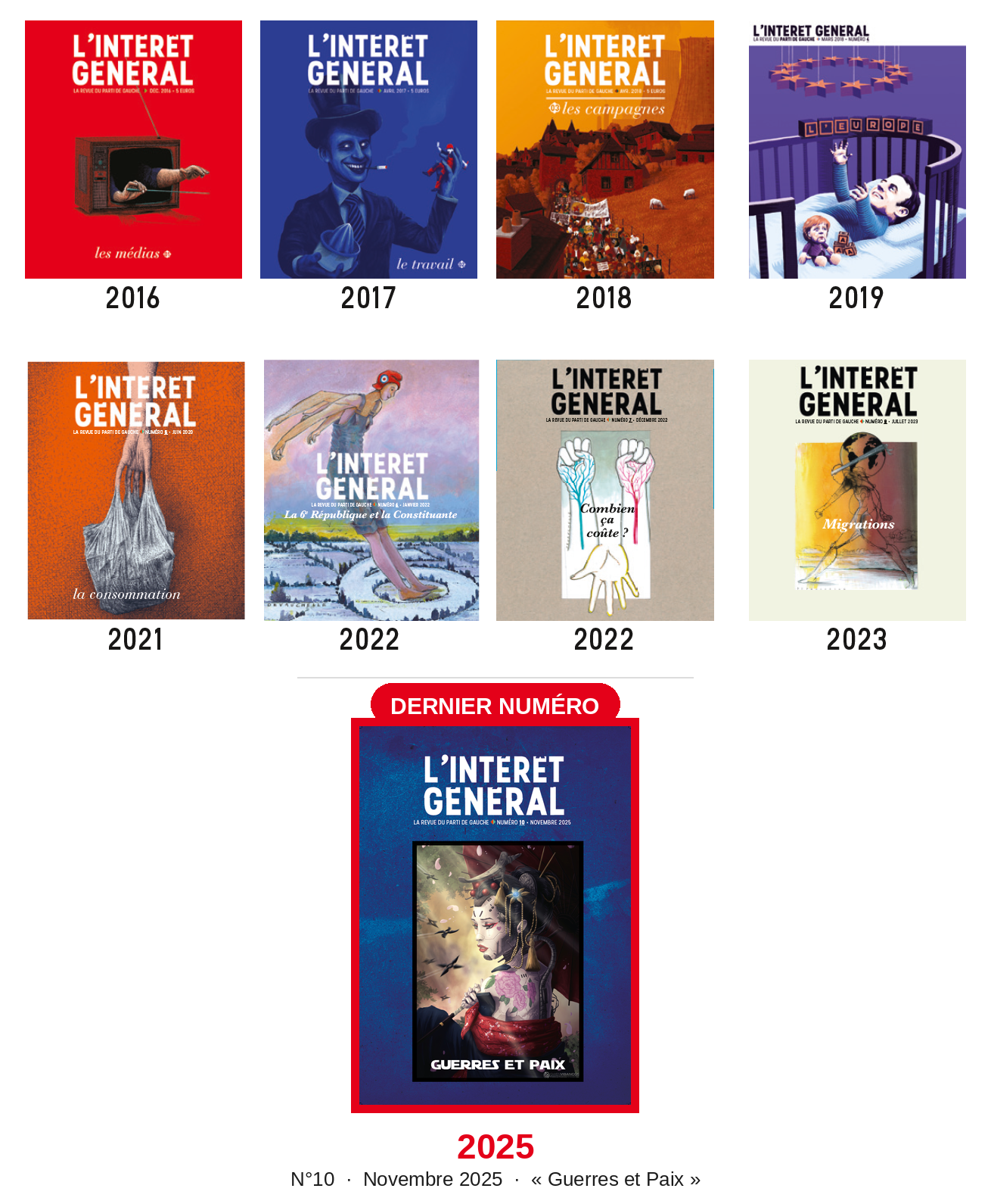 La revue l&rsquo;Intérêt Général